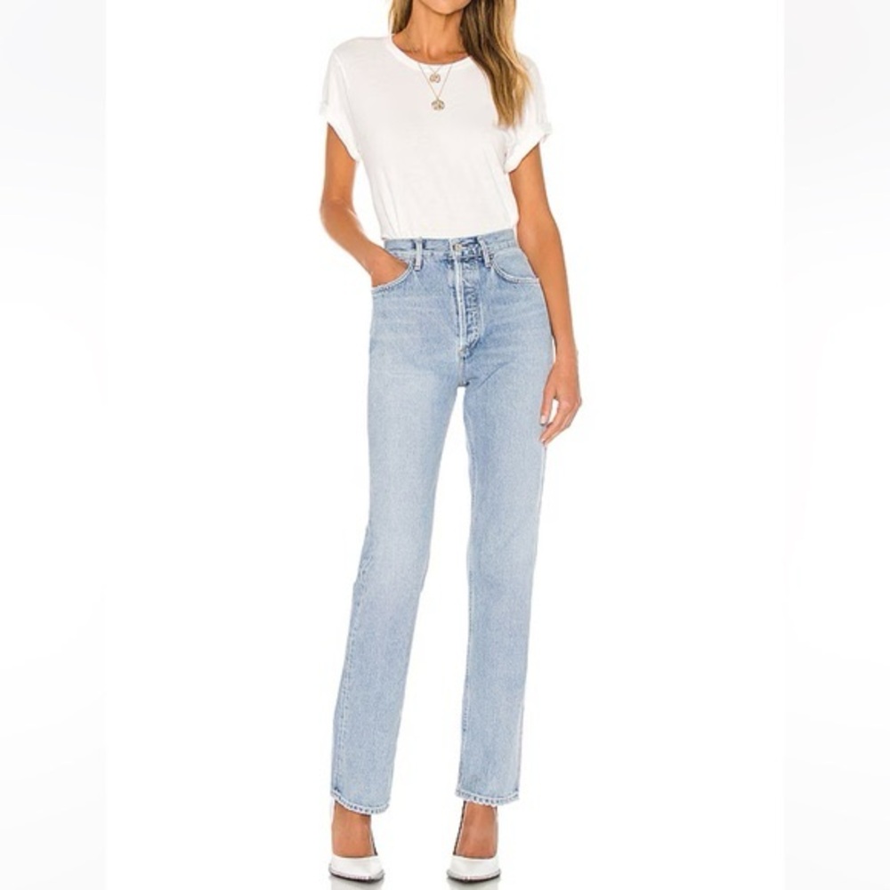 Agolde Lana Straight in Riptide